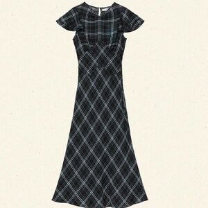 DÔEN Seraphine Dress in Amble Plaid XS